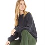 Levi's Womens Work From Home Sweatshirt Garment Dye Tight Loops Caviar