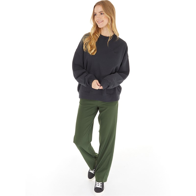 Levi's Womens Work From Home Sweatshirt Garment Dye Tight Loops Caviar