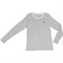 Levi's Womens Plus Size Long Sleeve Baby T-Shirt Agnes Stripe Cloud Dancer