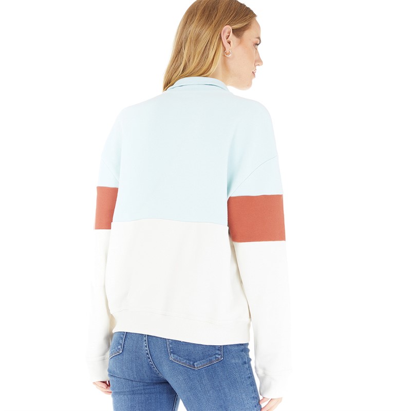 Levi's Womens Graphic Rue 1/4 Zip Crew Bridge Tofu