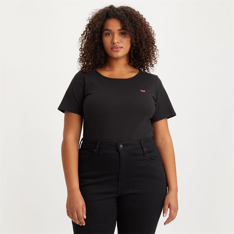 Buy Levi's Womens Two Pack T-Shirts Plus Size White And Mineral Black