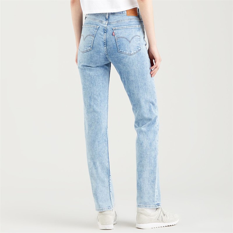 Levi's Dames 724 Straight jeans Blauw