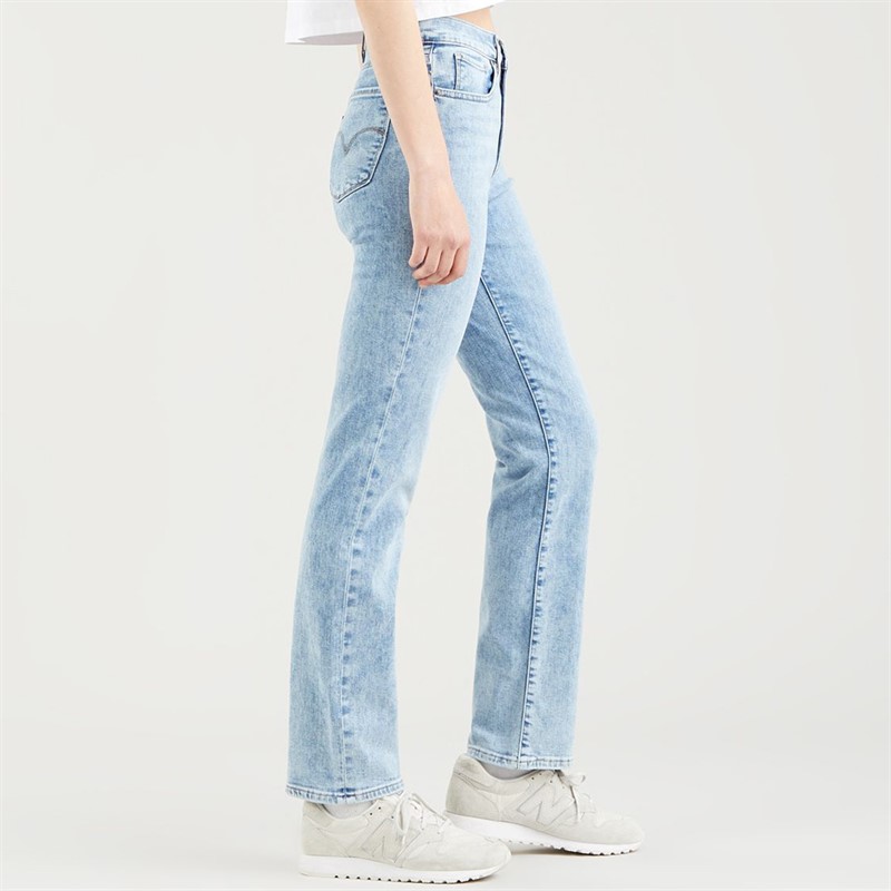 Levi's Dames 724 Straight jeans Blauw