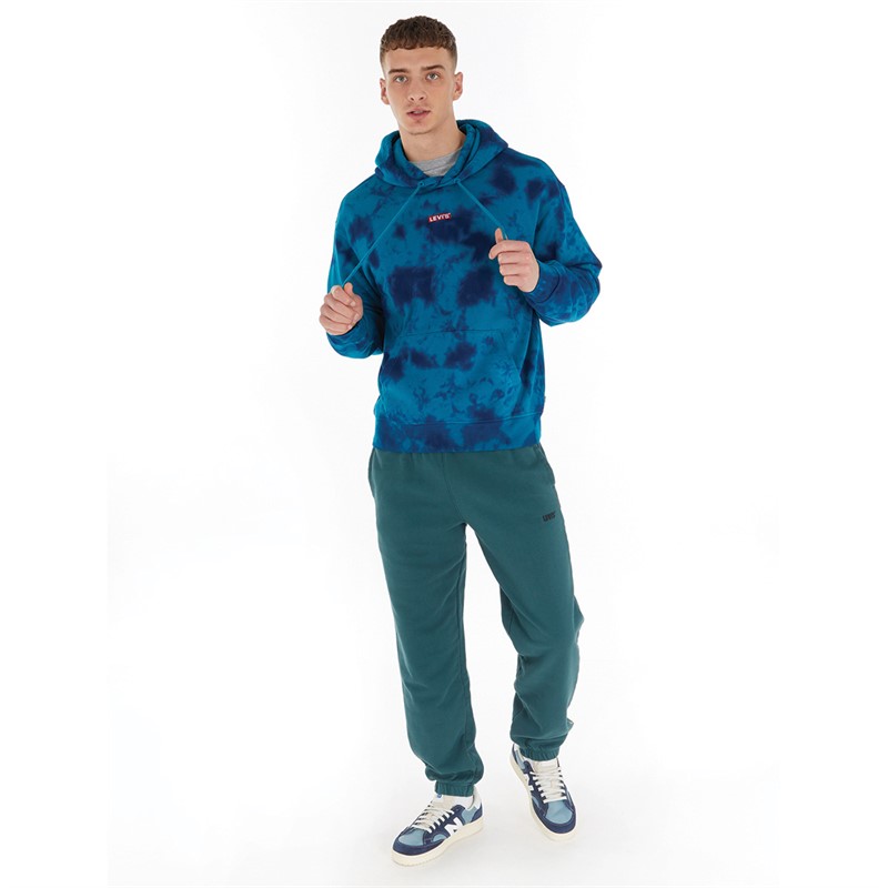 Levi's Mens Relaxed Baby Tab Hoodie Foggy Finish Ocean Depths
