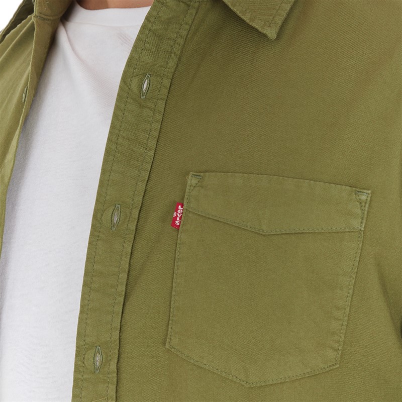 Levi's Mens 1 Pocket Standard Shirt Sunset GD/Loden Green