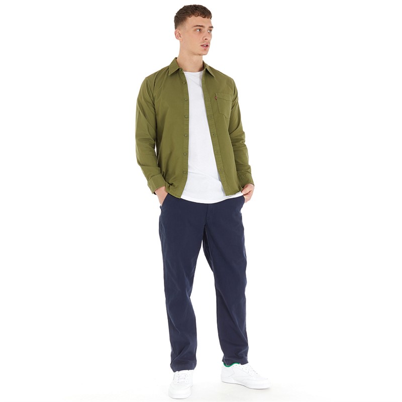 Levi's Mens 1 Pocket Standard Shirt Sunset GD/Loden Green