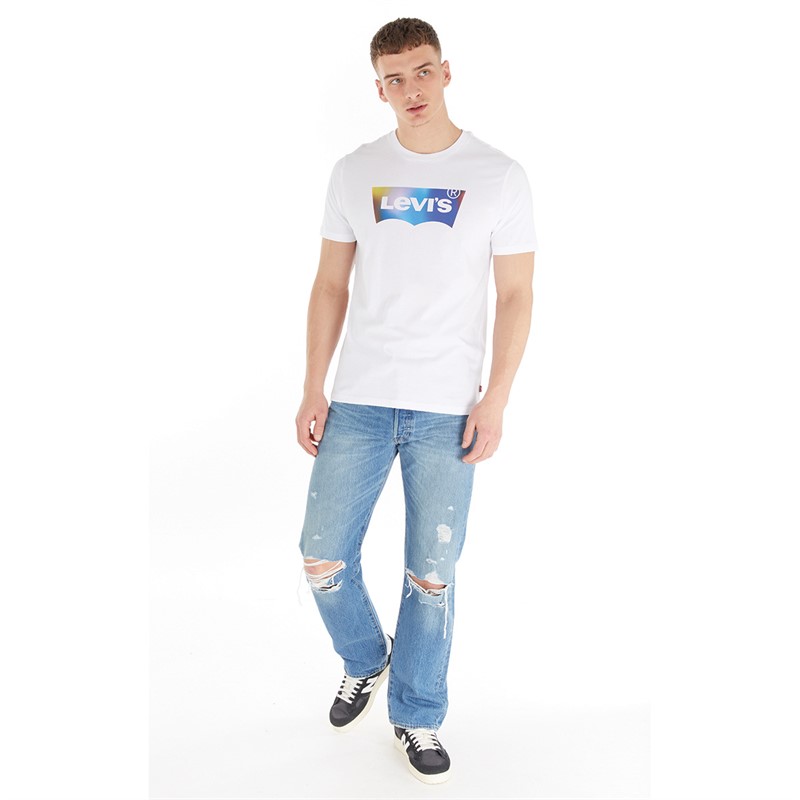 Levi's Mens Graphic T-Shirt SSNL BW Blur Fill White+
