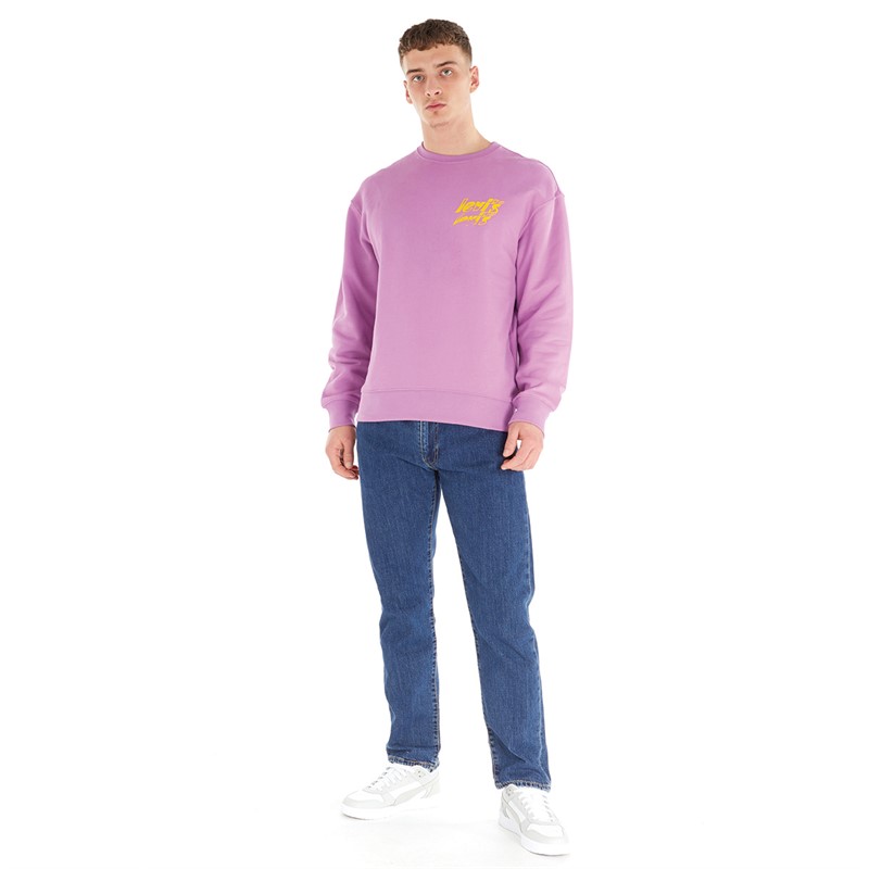 Levi's Mens Graphic Logo Sweatshirt Iris Orchid
