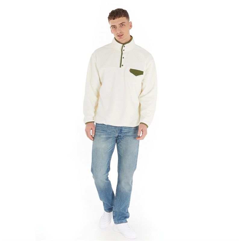 Levi's Mens Barstow Fleece Egret