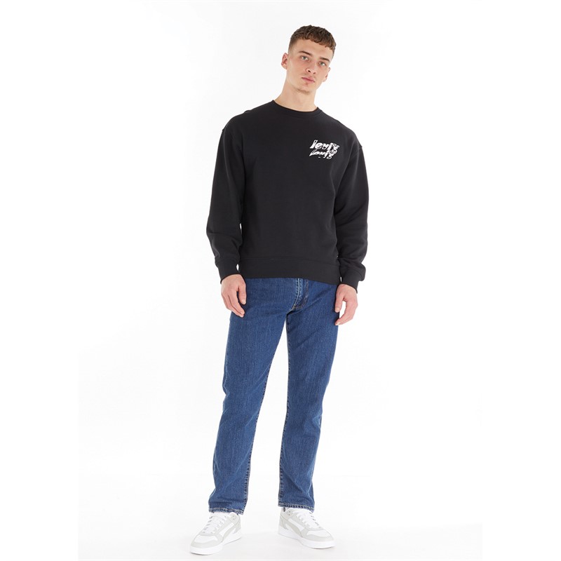 Levi's Mens Graphic Logo Sweatshirt Caviar