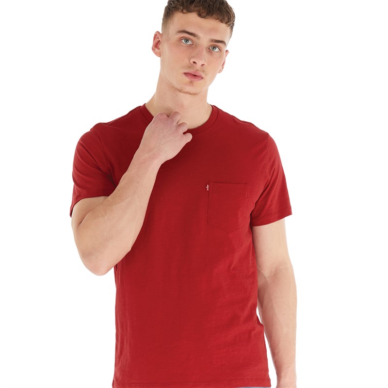 Levi's Mens Classic Pocket T-Shirt Rhythmic Red