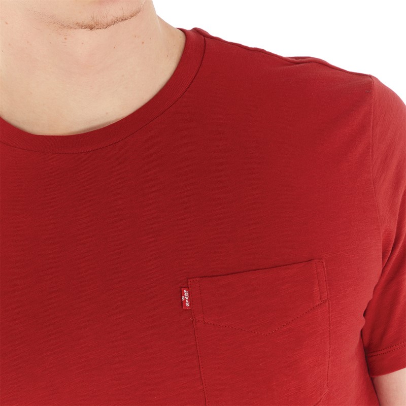 Levi's Mens Classic Pocket T-Shirt Rhythmic Red