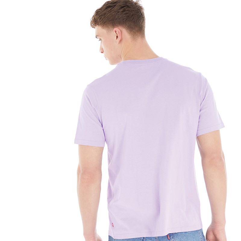 Levi's Mens Relaxed Fit T-Shirt SSNL Core Poster Purple Rose