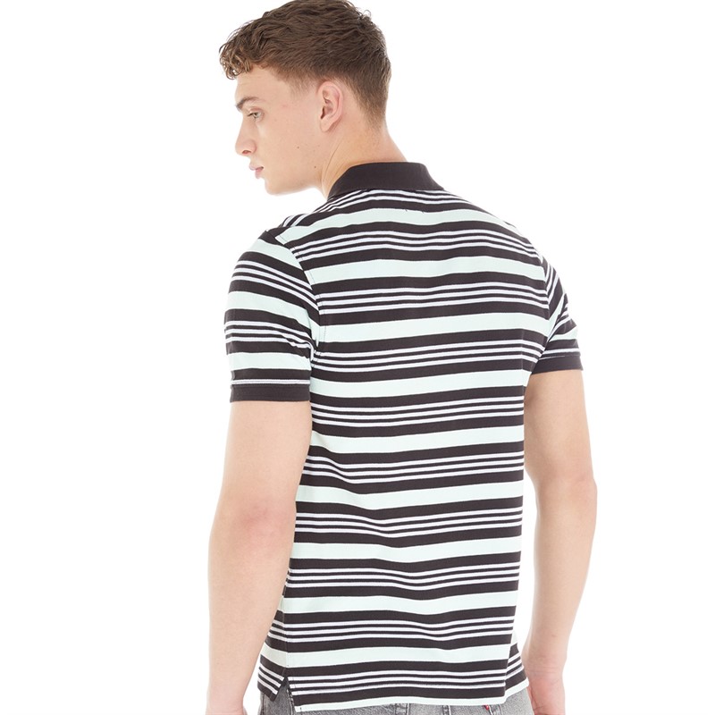 Levi's Mens Polo Cavern Stripe Dusty Aqua