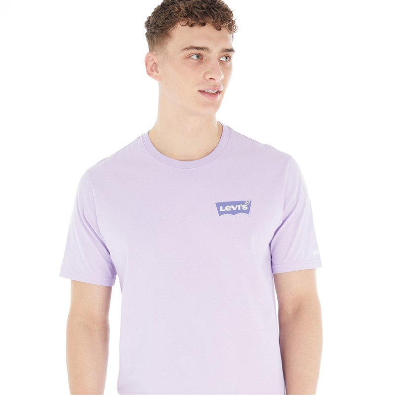 Levi's Mens Relaxed Fit T-Shirt Original BW Purple Rose