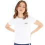 Levi's Womens The Perfect Tee Watercolor Fill T-Shirt Watercolor Fill BW Front And Back Bright White