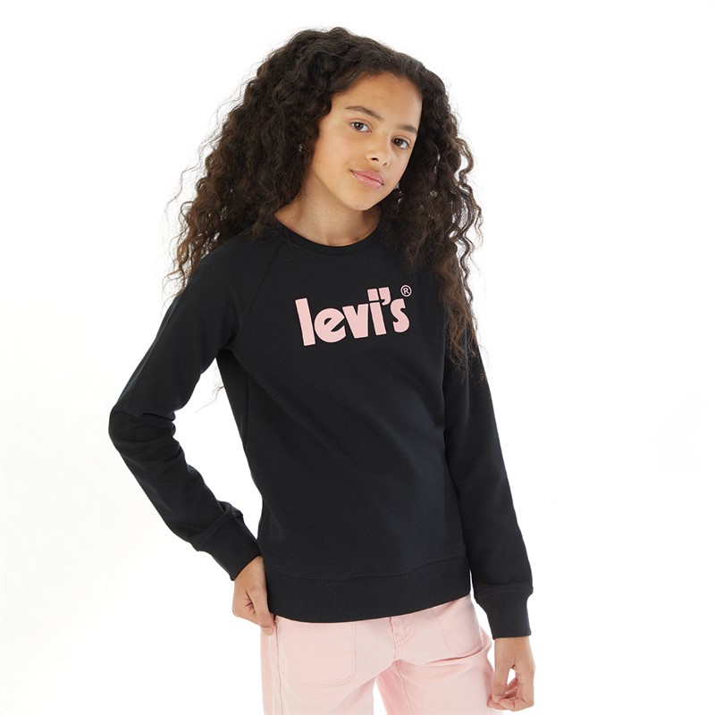 Levi's Girls Poster Logo Sweatshirt Black