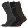 Levi's Mens Regular Cut Three Pack Socks Brown Combo