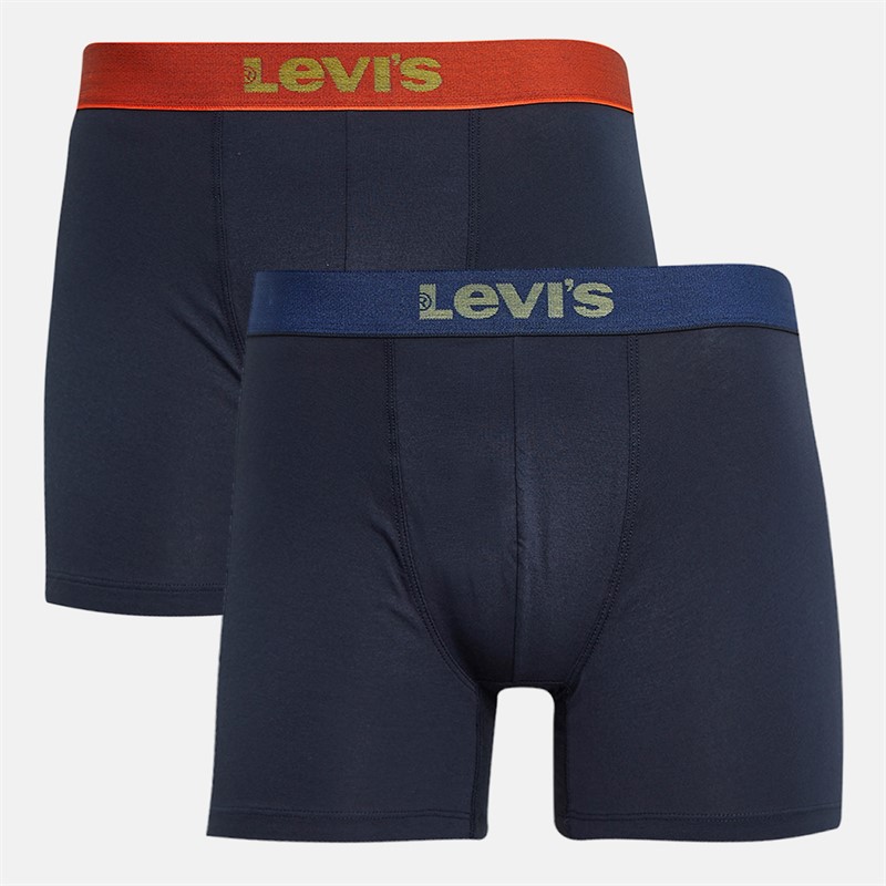 Levi's Mens Two Pack Dystopian Boxers Navy Combo