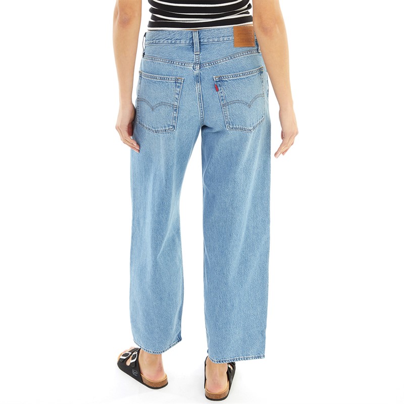 Levi's Womens Baggy Dad Jeans In The Middle W Damage