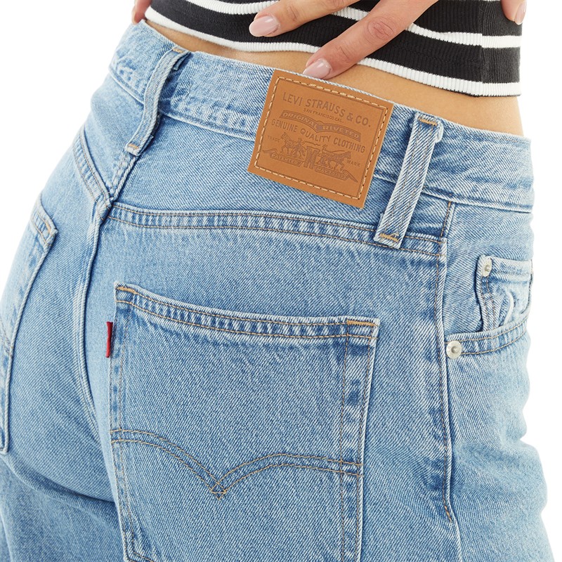 Levi's Womens Baggy Dad Jeans In The Middle W Damage