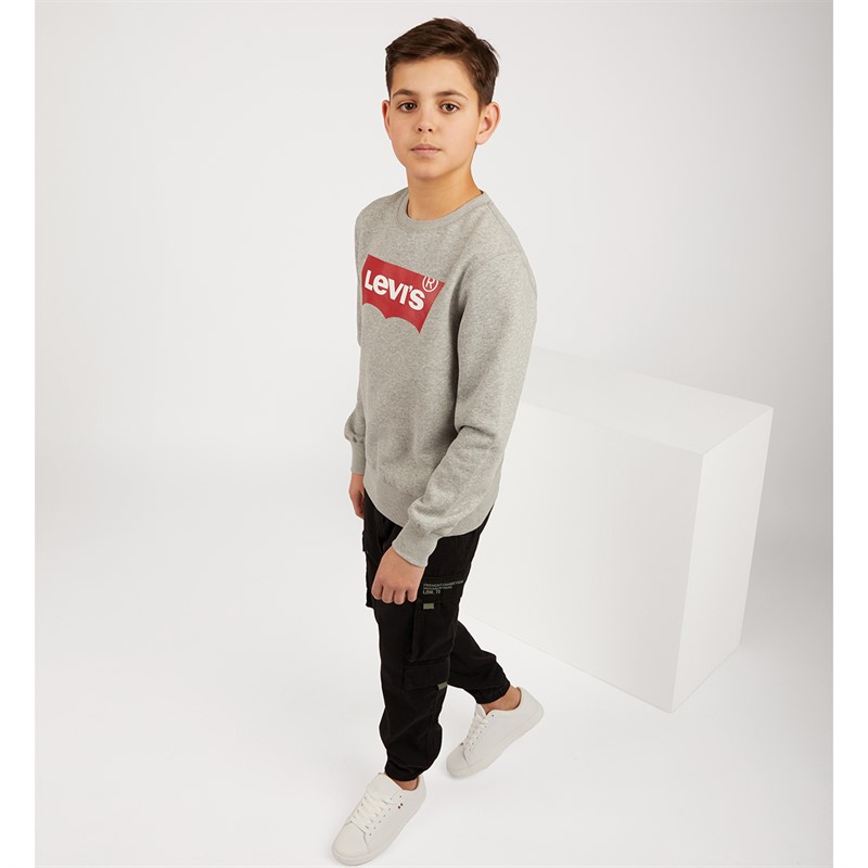 Levi's Boys Batwing Crew Neck Sweatshirt Grey Heather