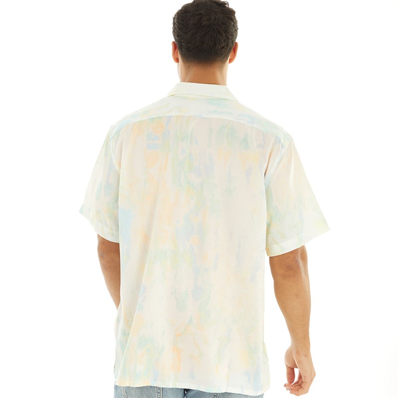 Levi's Mens Sunset Camp Short Sleeve Shirt Asher Ice Dye Icelandic Poppy