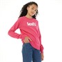Levi's Piger Sweatshirt med Poster Logo Hindbær Sorbet