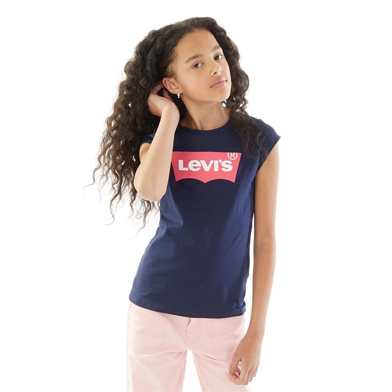 Levi s T shirt a manches courtes filles Bleu marine