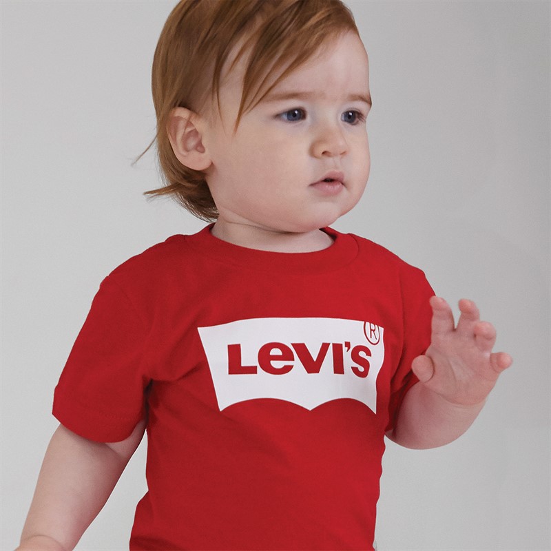 Levi's T-shirt met vleermuismouwen Jongens Rood