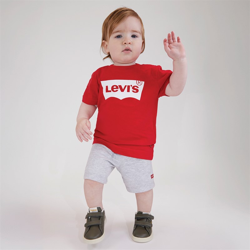 Levi's T-shirt met vleermuismouwen Jongens Rood