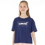 Levi's T-shirt Bleu à ailes de chauve-souris Fille Rencontre et salutation
