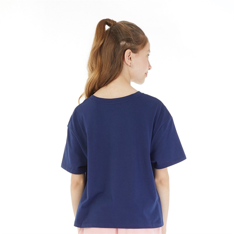 Levi's T-shirt Bleu à ailes de chauve-souris Fille Rencontre et salutation