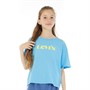 Levi's Meisjes T-shirt Korte Mouwen Hoge Taille Bonnie Blauw
