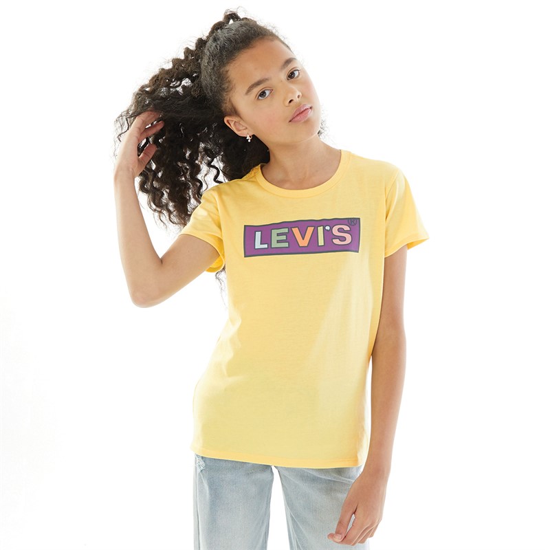 Levi's Girls Short Sleeve Graphic T-Shirt Yellow