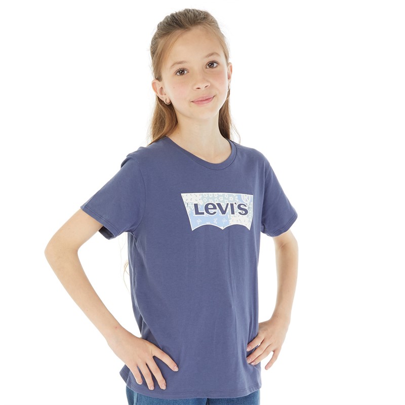 Levi's Meisjes T-shirt met korte mouwen Bandana Batwing Kroonblauw