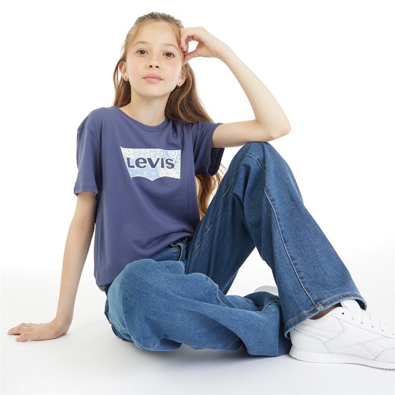 Levi's Meisjes T-shirt met korte mouwen Bandana Batwing Kroonblauw