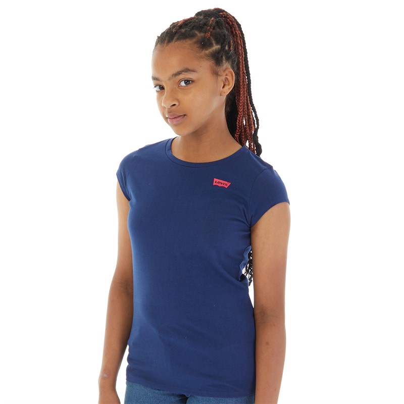 Levi's Girls Short Sleeve Batwing T-Shirt Blue