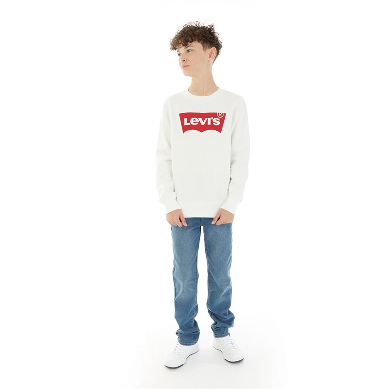 Levi's Boys Batwing Crew Neck Sweatshirt Marshmallow