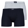 Levi's Mens Rib Two Pack Boxer Briefs Light Grey Melange/Black