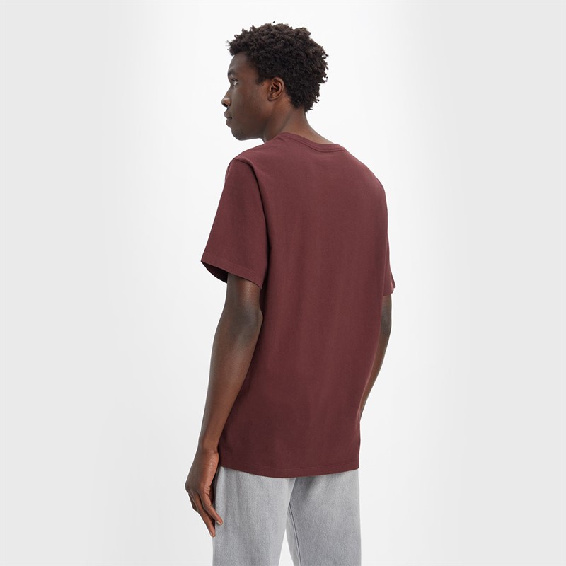 Levi's T-shirt Homme Poche Teinture Délavée Chocolat Décadent Chocolat