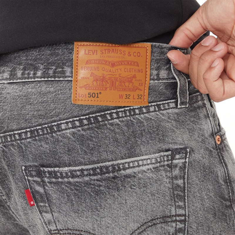 Levi's Męskie 501 Original Dżinsy Proste Nogawki Czarny