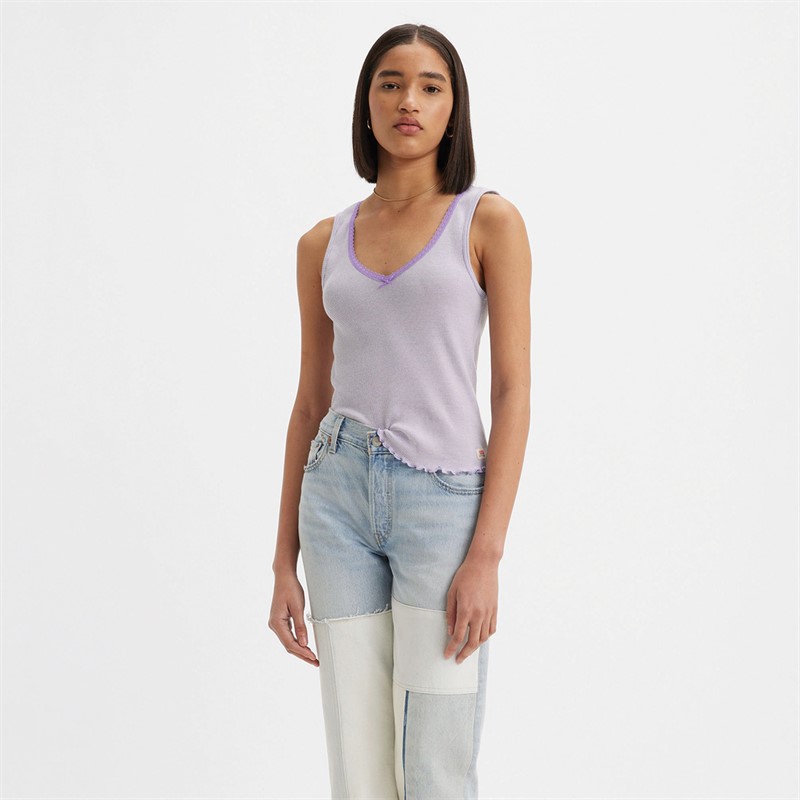 Levi's Top à bretelles rayé violet persan Femme Dry Goods End On End