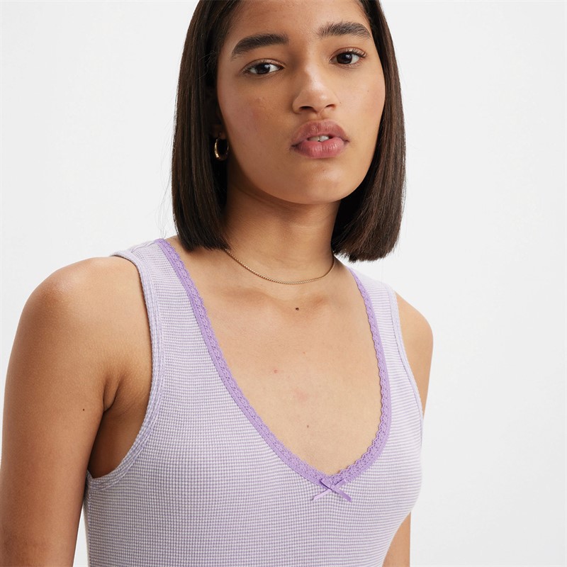 Levi's Top à bretelles rayé violet persan Femme Dry Goods End On End