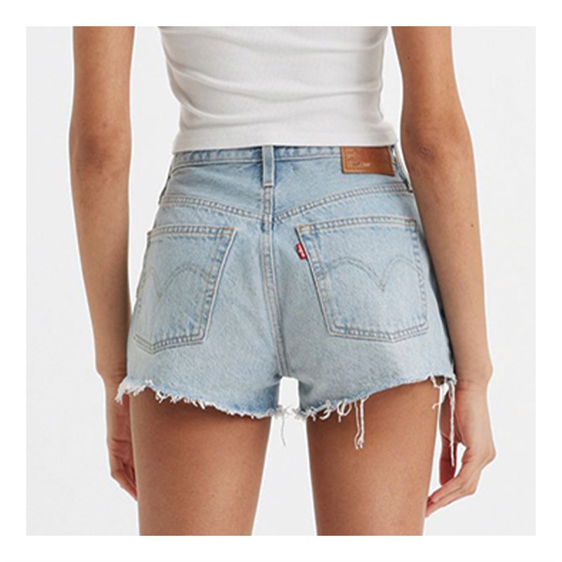 Levi's Short en jean Femme 501 Original, couleur blanc cassé