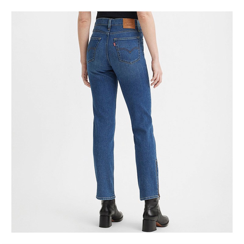 Levi's Dames 724 Knoop Jeans Alle Geritst