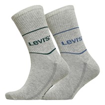 Levi's Mens Logo Short Cut Two Pack Socks Green/Blue