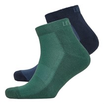 Levi's Mens Mesh Blocking Mid Cut Two Pack Socks Green/Blue