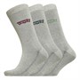 Levi's Mens Batwing Logo Regular Cut Three Pack Socks Oatmeal