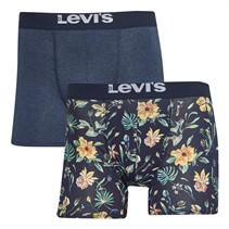 Levi's Mens Flower Two Pack Boxer Briefs Blue Combo